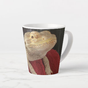 Taza De Café Latte Lil' Murph Divertido Cute Dragón Barbudo Lagarto