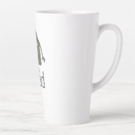 Taza De Café Latte Límite de graduación plateado purpurina añadir nom