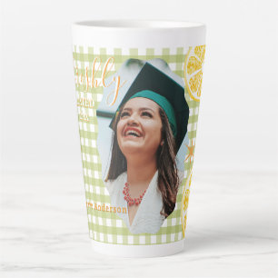 Taza De Café Latte Limon Gingaham recien graduado 