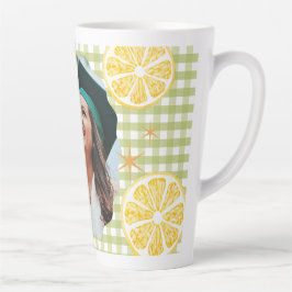 Taza De Café Latte Limon Gingaham recien graduado 
