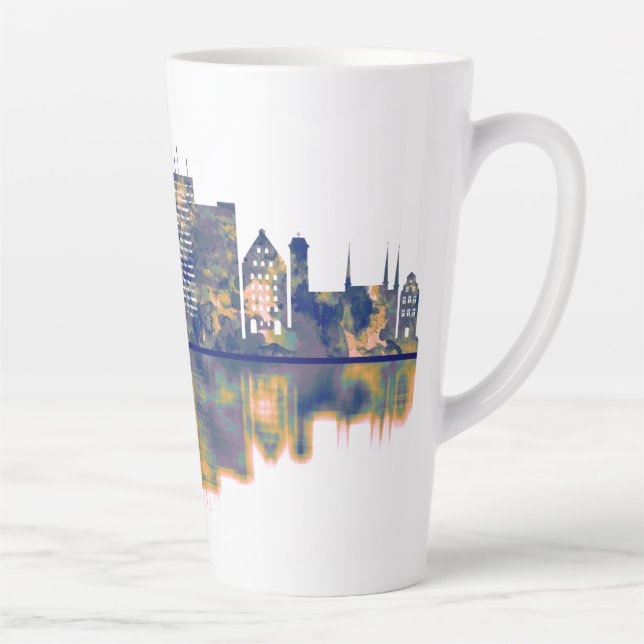 Taza De Café Latte Línea aérea de Gdansk (Derecha)