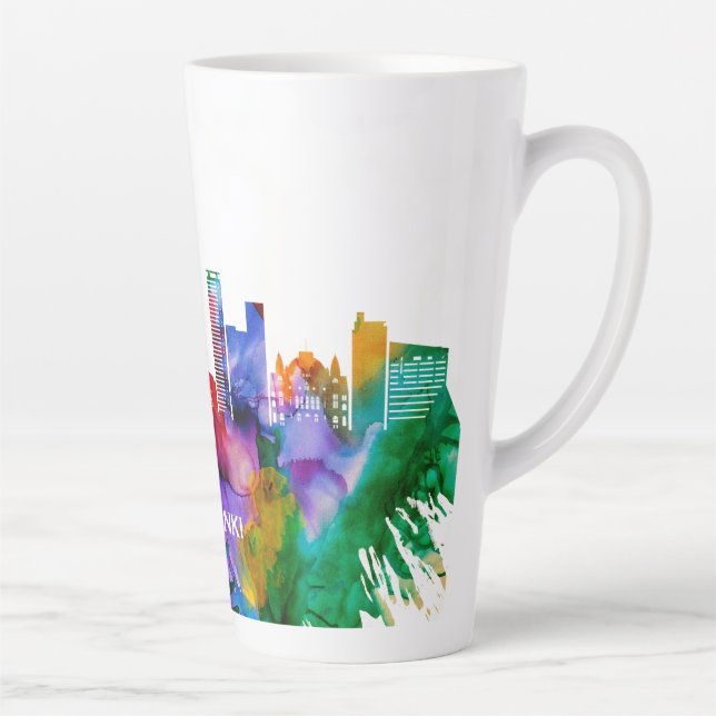 Taza De Café Latte Línea aérea de Helsinki (Derecha)