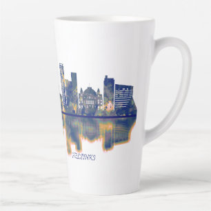 Taza De Café Latte Línea aérea de Helsinki