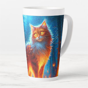 Taza De Café Latte Línea de fuego encantada