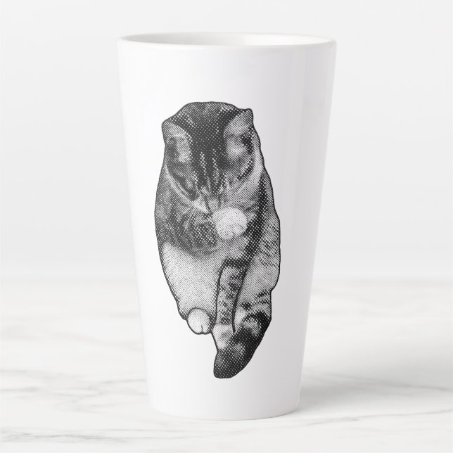 Taza De Café Latte Línea de puntos Glow Hush (Anverso)