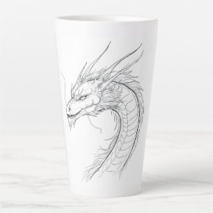 Taza De Café Latte Línea Minimalista Dragón china