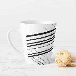 Taza De Café Latte Líneas abstractas Minimalistas modernas en blanco
