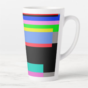 Taza De Café Latte Líneas de color