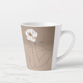 Taza De Café Latte Lineas hermosas, Magnolia