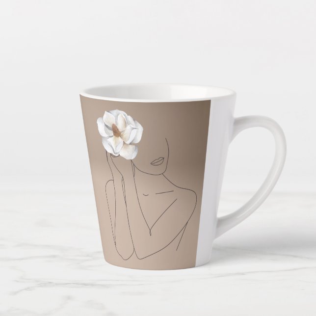 Taza De Café Latte Lineas hermosas, Magnolia (Derecha)