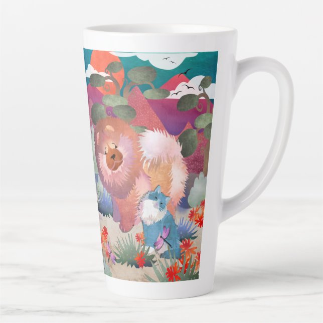 Taza De Café Latte LIONZ Y DRAGONZ Latte Mug (Derecha)