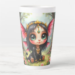 Taza De Café Latte Liora – Guardiana de las Estrellas Pequeñas.