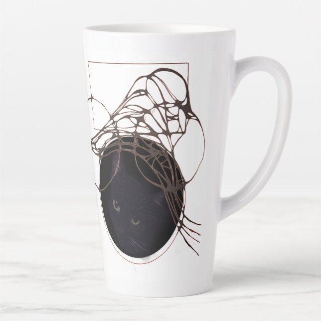 Taza De Café Latte Liquid Blue Reverie — Contemporary Art Collection (Derecha)