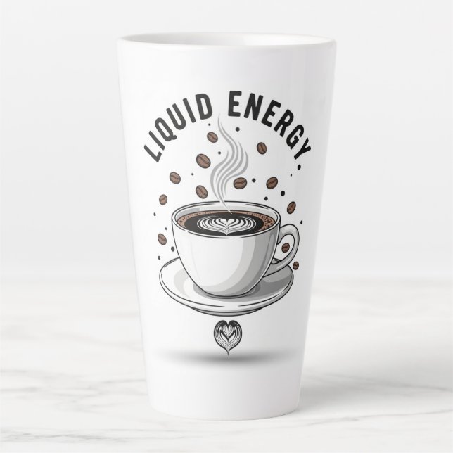 Taza De Café Latte Liquid Energy Coffee Cup (Anverso)