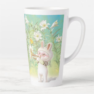 Taza De Café Latte Lirio en Blooming