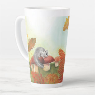 Taza De Café Latte Lirón gris (Glis glis) en la naturaleza