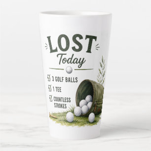 Taza De Café Latte Lista divertida de la vida diaria de golf