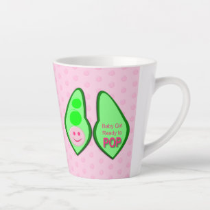 Taza De Café Latte Listo para pop Girl Pea Rosa