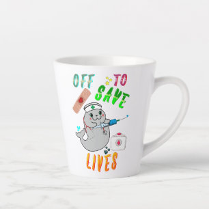 Taza De Café Latte Listos Para Salvar Vidas