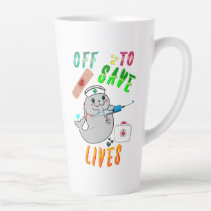 Taza De Café Latte Listos Para Salvar Vidas