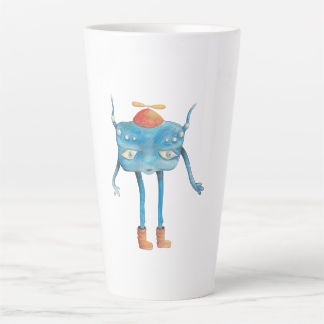 Taza De Café Latte Little Alien Pi (Anverso)