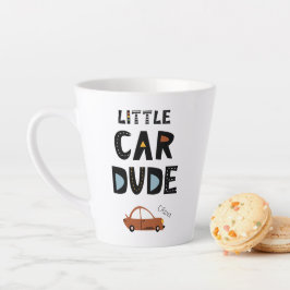 Taza De Café Latte Little Car Dude First Name Boy