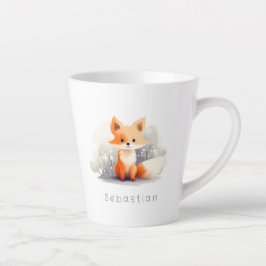 Taza De Café Latte Little fox in winter