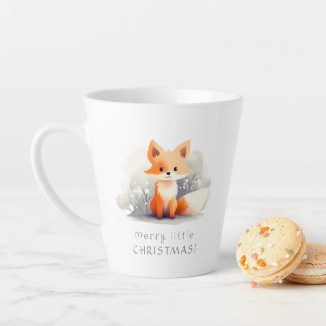 Taza De Café Latte Little fox in winter (In situ)