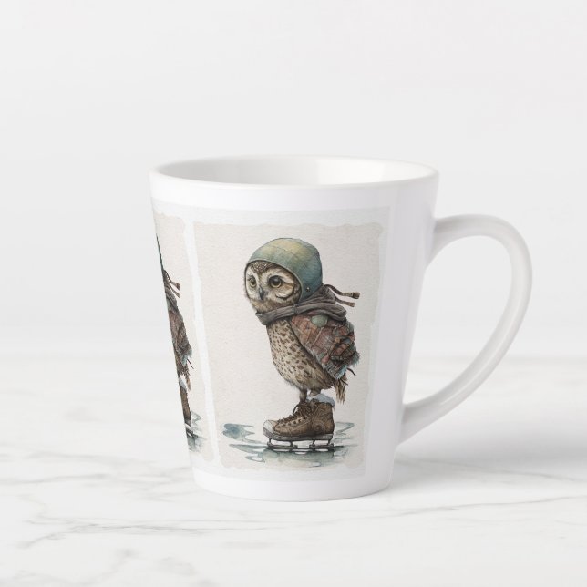 Taza De Café Latte Little Ice Skater Latte Mug (Derecha)