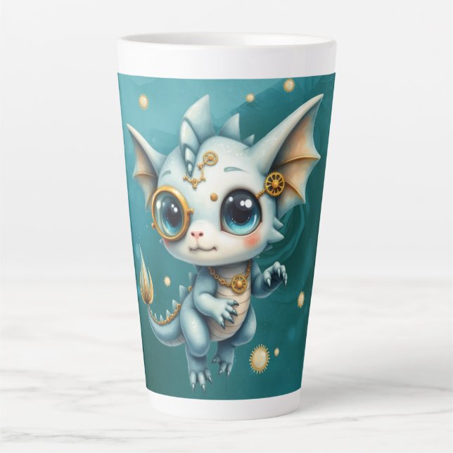 Taza De Café Latte Little Steam Dragon – Professional Chaos Engineer. (Anverso)