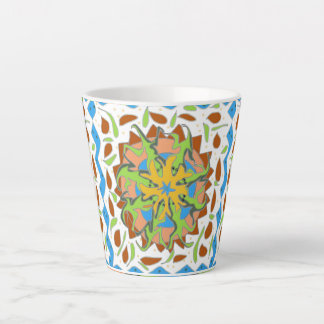 Taza De Café Latte Lizard Mandala