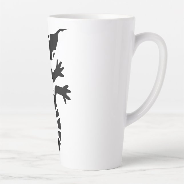 Taza De Café Latte Lizard tribal (Derecha)