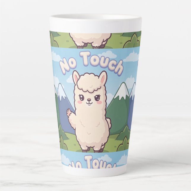 Taza De Café Latte Llama Adorable  (Anverso)