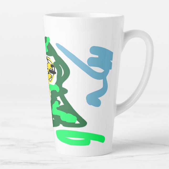 Taza De Café Latte Llama divertida   (Derecha)