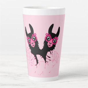 Taza De Café Latte Llama Sisters