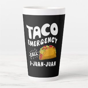 Taza De Café Latte  Llamada de Emergencia de Taco 9 Juan Juan Diverti
