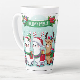 Taza De Café Latte Llamas de Navidad