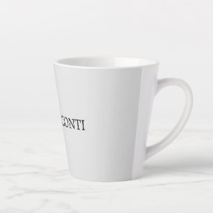 Taza De Café Latte Llanura Minimalista gris claro moderna