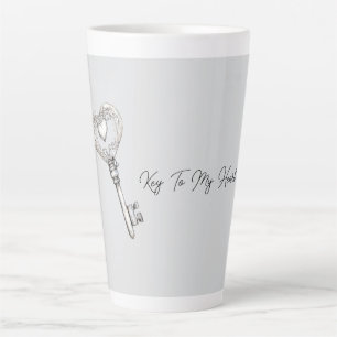 Taza De Café Latte Llave de Plata a mi Corazón