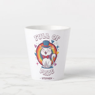 Taza De Café Latte Lleno de orgullo Orgullo Gato LGBTQ