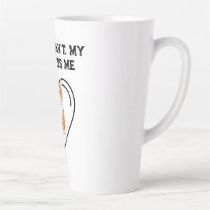 Taza De Café Latte Lo siento, no puedo. Mi gato me necesita Camiseta