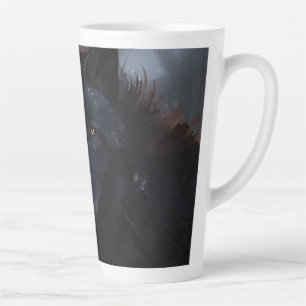 Taza De Café Latte Lobo negro
