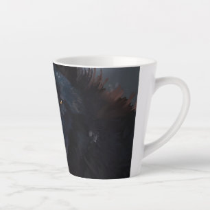 Taza De Café Latte Lobo negro