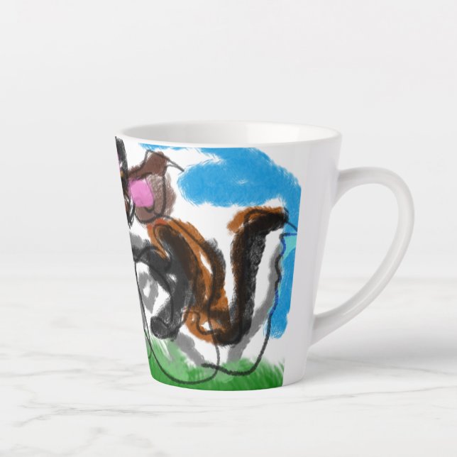 Taza De Café Latte Lobo salvaje (Derecha)
