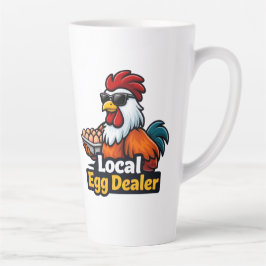 Taza De Café Latte Local egg dealer, gansta, roster.