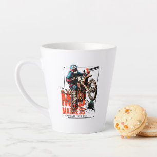 Taza De Café Latte Locura de barro  