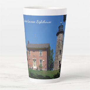 Taza De Café Latte Logote Genesee Lighthouse latte mug