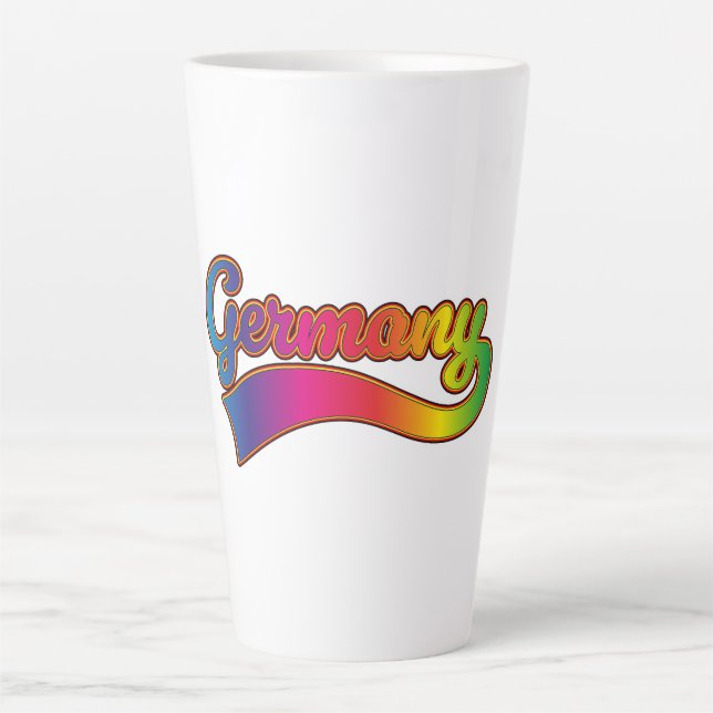 Taza De Café Latte logotipo arcoíris de Alemania (Anverso)