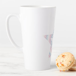 Taza De Café Latte logotipo de estrella en taza de latte