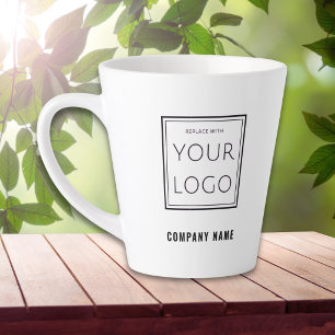 Taza De Café Latte Logotipo de la empresa Nombre de la marca Promocio